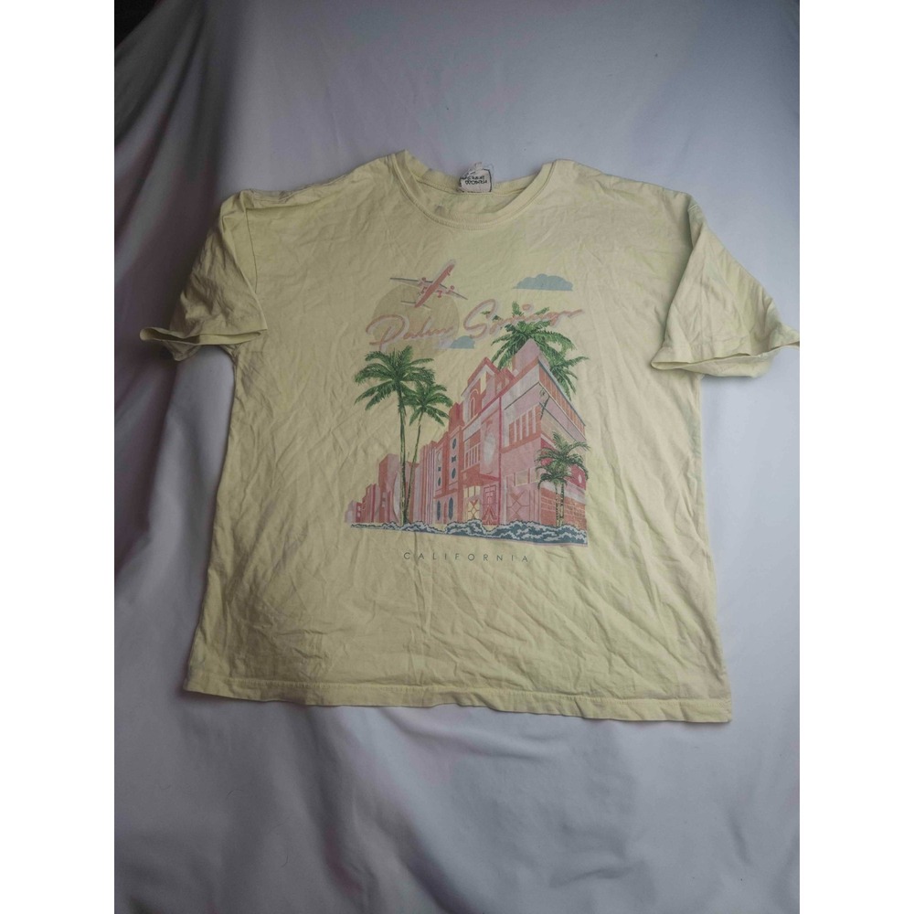 Modish Rebel Palm Springs California Souvenir T-Shirt Mens Large Yellow Vacation
